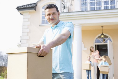 Professional movers packing items for a move in Dulwich
