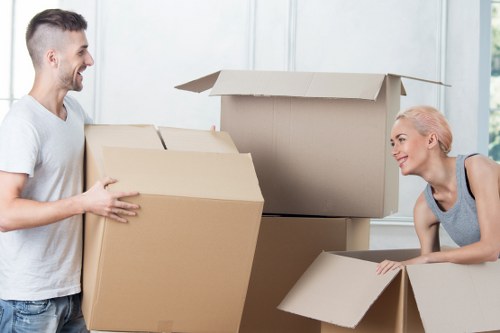 Moving van support for items heading into storage