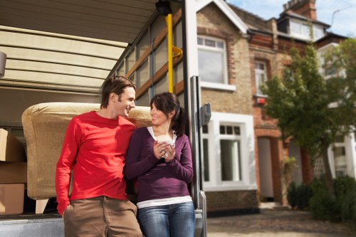 Experienced movers handling furniture in Dulwich